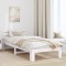 Cadru de pat cu headboard Alb 90 x 190 cm Lemn masiv de pin