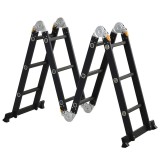 Scara aluminiu, multifunctionala, 4 tronsoane, 3 trepte, max 150 kg, 1.03-3.7 m