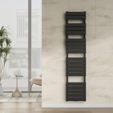 Handtuchheizk&ouml;rper Voss Schwarz 180x40cm Lamellen [neu.haus] HausGarden Leisure