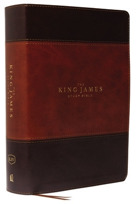 The King James Study Bible, Imitation Leather, Brown, Full-Color Edition foto