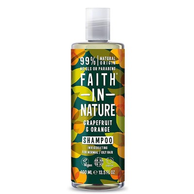 Sampon Natural Revigorant cu Grapefruit si Portocala pentru Par Normal si Gras 400 mililitri Faith In Nature foto