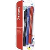 Fineliner Stabilo PointMax, 0. 8 mm, 3 culori/blister, ultramarin, negru, carmin