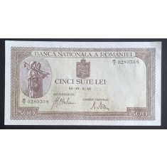 Rom&acirc;nia, 500 Lei 1941, Filigran Orizontal.