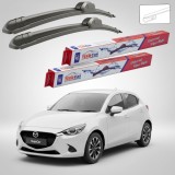 Cumpara ieftin Stergatoare Mazda 2 DJ Facelift 2023-2026 Set Fata Flat TeamCar