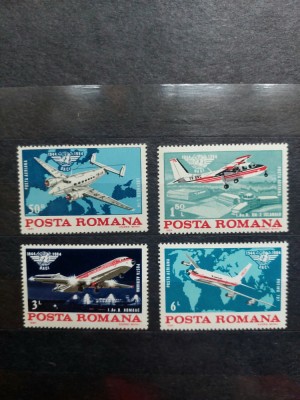L.P.1108 - 1984- A 40-Aniversare a aviatiei civile internaționale-Serie MNH foto