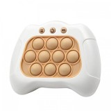 Jucarie POP IT Interactiva Pentru Copii, antistres, cu sunete si lumini Model Poppy Pop, Plastic, Alb