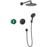 SISTEM DUS INCASTRAT TERMOSTATIC RAINDANCE S 240 POWDER RAIN SHOWER SELECT S, NEGRU MAT