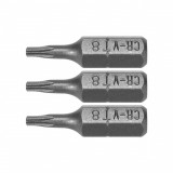 Set 3 biti torx 1/4 t8x25mm Sthor 65490