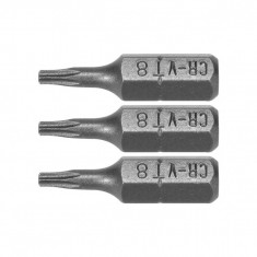 Set 3 biti torx 1/4 t8x25mm Sthor 65490