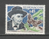 Monaco.1973 150 ani nastere J.H.Fabre-scriitor si entomolog SM.563, Nestampilat