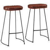 vidaXL Scaune de bar Gavin, 2 buc., maro &icirc;nchis, 44x37,5x78 cm