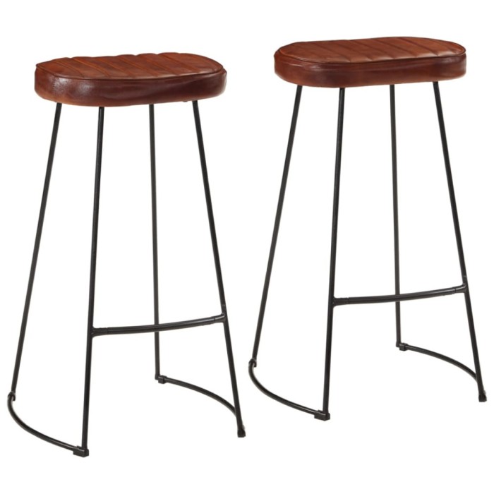 vidaXL Scaune de bar Gavin, 2 buc., maro &icirc;nchis, 44x37,5x78 cm