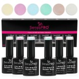 Cumpara ieftin Set 6 Shimmer Rubber Base 10ml SensoPRO Milano, Shine Shine Baby