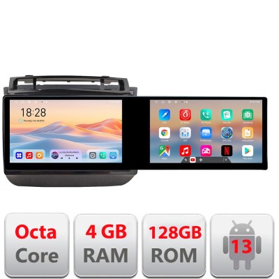 Navigatie VW Touareg 2011-2018 Edotec 2 ecrane 8 core 4+128 21.6 inch Incell android Wifi 5Ghz gps internet Kit-1142-type-a CarStore Technology foto