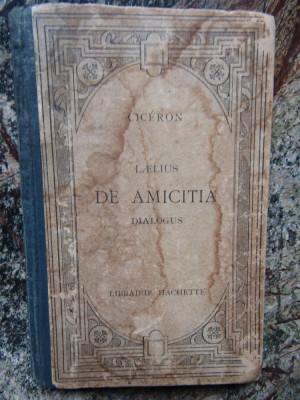 LAELIUS DE AMICITIA, DIALOGUS de CICERON foto