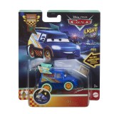 Masinuta luminoasa Cars DJ, scara 1:55, Mattel, cu efect luminos
