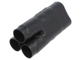 Capac termocontractibil negru, 3 terminale