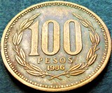 Cumpara ieftin Moneda exotica 100 PESOS - CHILE, anul 1986 * cod 5139 = excelenta, America Centrala si de Sud