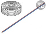 Cablu Electric 2x0,14mm2 250V 25m Roșu/Albastru