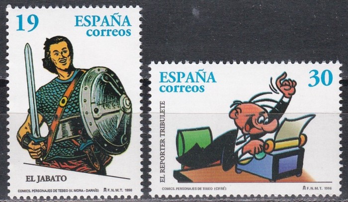 Spania 1996 - Personaje de benzi desenate, MNH
