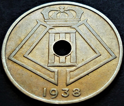 Moneda istorica 25 CENTIMES - BELGIA, anul 1938 * cod 357 B = excelenta foto