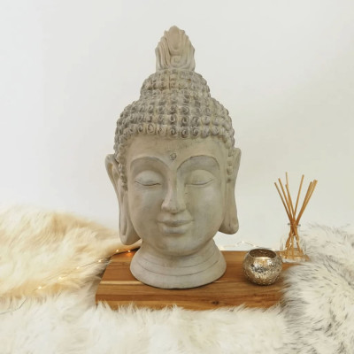 ProGarden Decora&amp;Aring;&amp;pound;iune Cap de Buddha, 23x22x45 cm foto