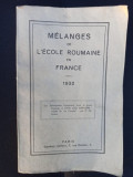 Melanges de L&#039;Ecole Roumaine en France