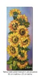 Cumpara ieftin Tablou pictat manual, Fericire, floarea soarelui, 60x25cm ulei pe panza, gata de agatat pe perete