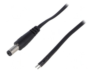 Cablu DC Negru 1,46m 5,5/2,5 2x0,5mm2 foto