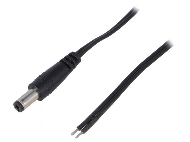 Cablu DC Negru 1,46m 5,5/2,5 2x0,5mm2