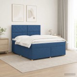 Cumpara ieftin Pat boxspring cu saltea albastru 160 x 200 cm Tesatura