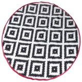 Bo-Camp Covor exterior &bdquo;Chill mat Falconwood&rdquo; 2 m rotund alb-negru 423790