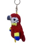 Jucarie papagal rosu cu acumulator ciripitor din plus care misca aripile