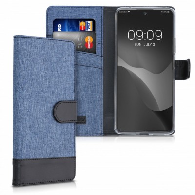 Husa pentru Xiaomi 11T / 11T Pro, Textil, Albastru, 56900.17, kwmobile foto