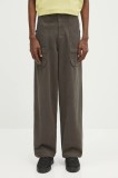 adidas Originals pantaloni de bumbac P Ess C Pt culoarea verde, drept, JD3339