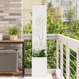 vidaXL Ghiveci de Grădină cu Panou Decorativ Alb 32 x 140 cm