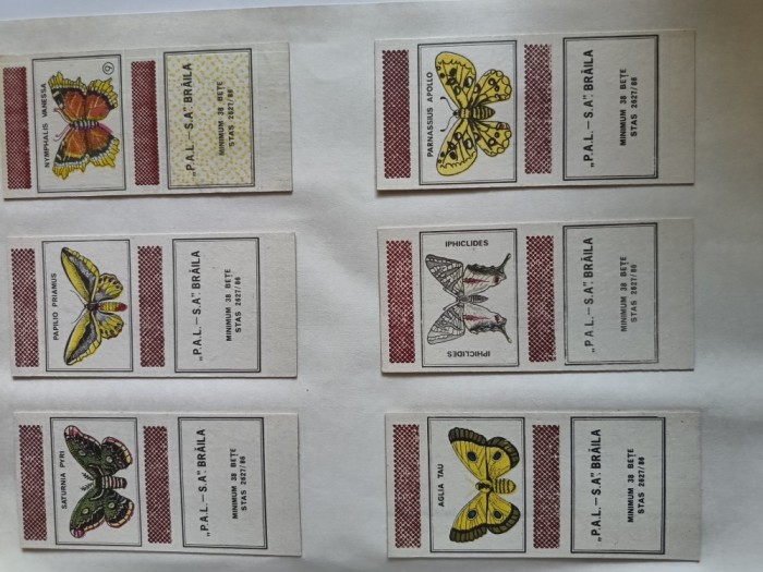 superba colectie 6 cutii chibrituri PAL Braila , REPUBLICA SOCIALISTA ROMANIA , stare exceptionala