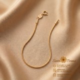 Bratara Snake Unisex Brazilia , 19 cm, placata cu aur 18K