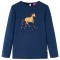 Tricou pentru copii cu m&acirc;neci lungi, bleumarin, 104 14030