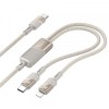 Cablu Date si Incarcare USB-C - Lightning / USB-C HOCO U139 2in1, 100W, 1.2m, Auriu, Apple