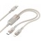Cablu Date si Incarcare USB-C - Lightning / USB-C HOCO U139 2in1, 100W, 1.2m, Auriu