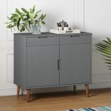 Servantă &bdquo;MOLDE&rdquo; gri 90x40x80 cm lemn masiv de pin
