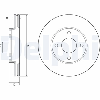 DELPHI BG4953C Disc frana foto