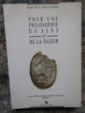 POUR UNE PHILOSOPHIE DU SENS ET DE LA VALEUR SORIN TITUS LEMENY DEDICATIE