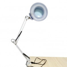 Lampa Cosmetica LED cu Lupă si Prindere de Masa, 24W