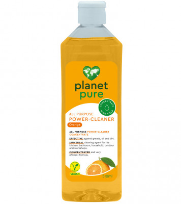Detergent universal bio concentrat Power Cleaner- portocale - 510ml, Planet Pure foto