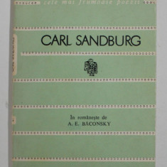 CARL SANDBURG - VERSURI , COLECTIA ' CELE MAI FRUMOASE POEZII ' , 1966