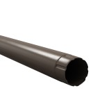 Burlan scurgere pentru sistem pluvial, Bilka, circular, metalic, maro inchis (RAL 8019), lucios, 3 m, D 90 mm