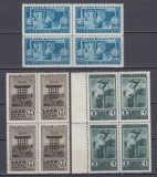 ROMANIA 1934 LP 106 MUNCA NOASTRA ROMANEASCA - L.N.F.R. BLOCURI DE 4 TIMBRE MNH, Nestampilat