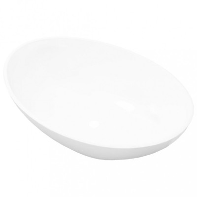 Chiuvetă ovală, alb, 40 x 33 cm, ceramică premium foto